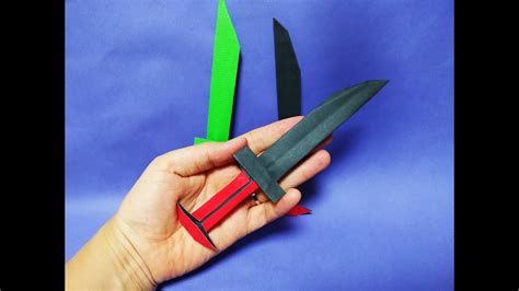 나이프 종이접기 How to Make Paper Origami Knife - YouTube