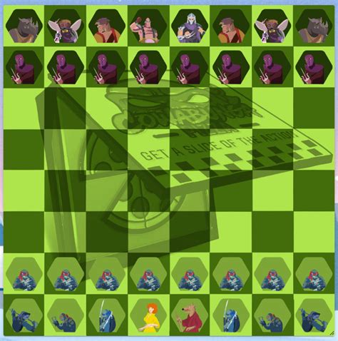 My TMNT vector art digital chess set! : r/TMNT