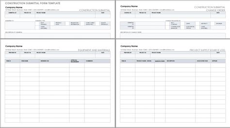 Free Construction Submittal Templates Smartsheet | Free Download Nude ...