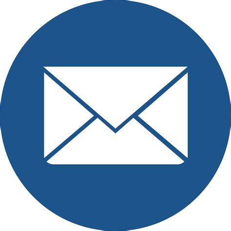 Email message icon design in blue circle. 14440980 PNG