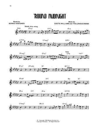 Wes Montgomery - Round Midnight - Sheet Music For Guitar