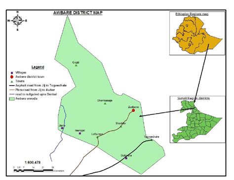 Map of Awbarre Woreda | Download Scientific Diagram