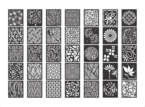 Mega Collection Of Decorative Screen Patterns Free DXF File Free Download - DXF Patterns