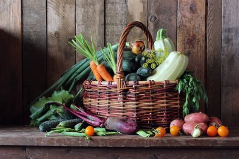 Premium Photo | Fresh vegetables in basket. the harvest, food.