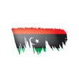 Libya flag on a white Royalty Free Vector Image