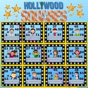 Hollywood Squares - Etsy