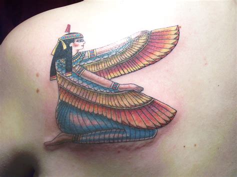 www.dawngrace.com | Colour Egyptian goddess Ma'at tattoo by … | Flickr