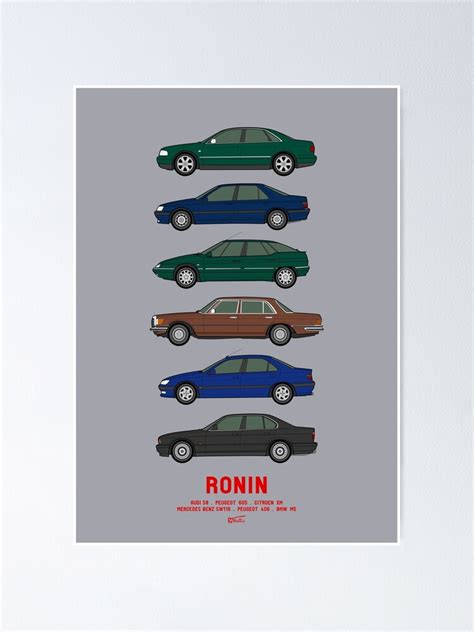 "Ronin Film Car Chase Collection " Poster for Sale by RJWautographics ...