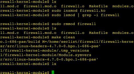 Firewall kernel module. The kernel module which implements 3 firewall rules as mentioned below ...