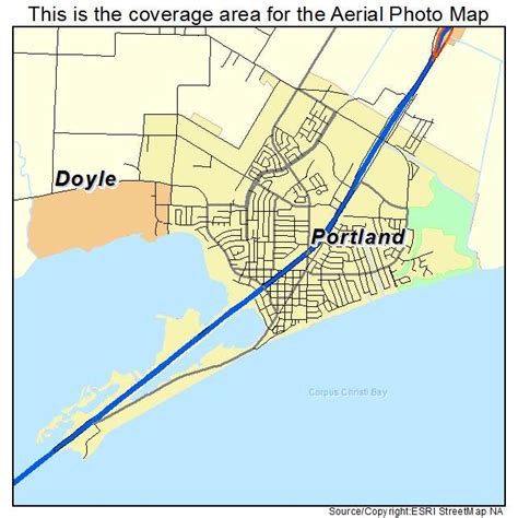 Aerial Photography Map of Portland, TX Texas