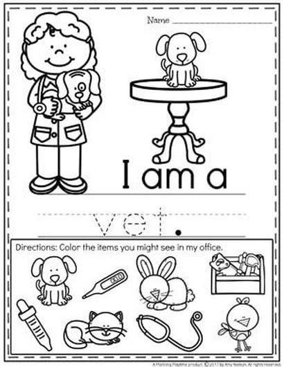 Vet Printables For Kids