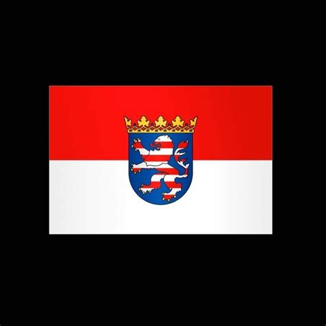 Flagge Hochformat-Hessen-500 x 150 cm-160 g/m²-ohne Hohlsaum