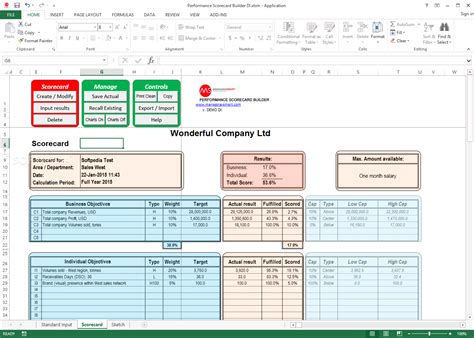 Employee Performance Scorecard Template Excel - Professionally Designed ...