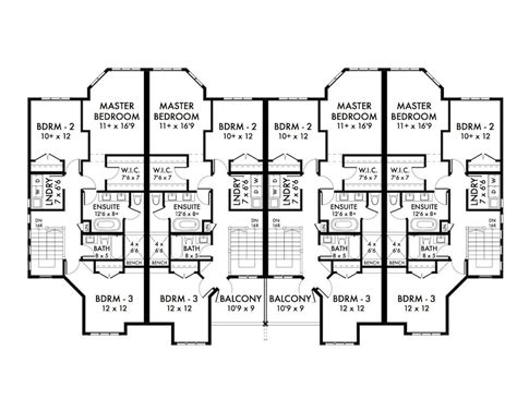 Fourplex Apartment Floor Plans - floorplans.click