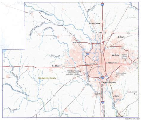 Map of Sedgwick County, Kansas - Thong Thai Real