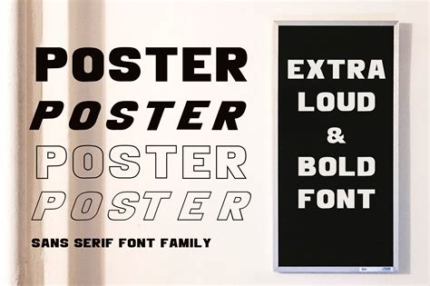 POSTER Sans Serif Font Family | Sans serif fonts, Serif fonts, Font family