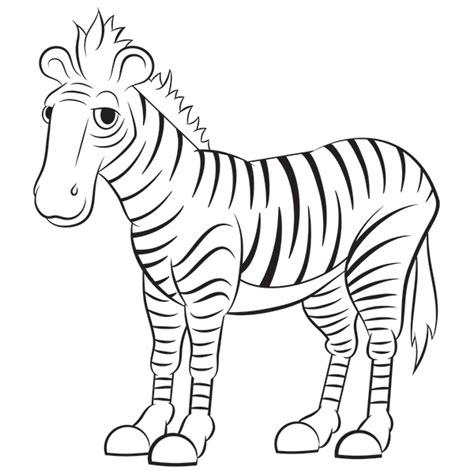 Zebra In Line Drawing - Cliparts.co