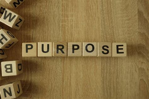 Purpose Word From Wooden Blocks Stock Image - Image of ambition, life: 148247317