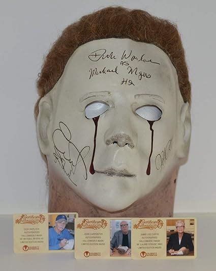 Michael Myers 'BLOOD TEARS' Mask from Halloween 2 - Adult Mask signed ...