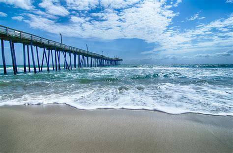 at fishing pier on the Outer Banks North Carolina Photograph by Alex Grichenko - Fine Art America