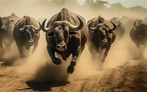 Premium AI Image | Herd of african buffalo