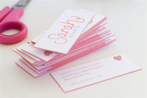 DIY Colored Edge Business Cards - Sarah Hearts