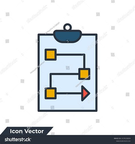 Planning Icon Logo Vector Illustration Strategy Stock Vector (Royalty ...