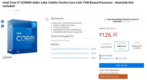 Intel 12th Gen CPUs Get Crazy Price Discounts: Core i7-12700KF For $126, i5-12600KF For $155 ...