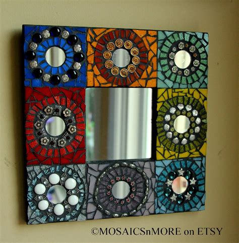 Colorful Mosaic Mirror Fine Art Wall Hanging HANDMADE BY ME