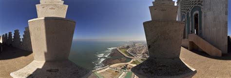 The Hassan II Mosque - North view from Minarets (tower) - Morocco 360 Panorama | 360Cities