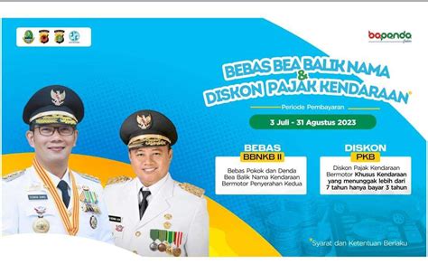 Bapenda Jabar Hadirkan Program BBNKB II dan Diskon Pajak Kendaraan Bermotor