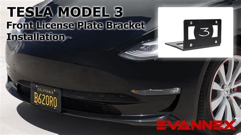 Front License Plate Bracket for Tesla Model 3 - Installation ...