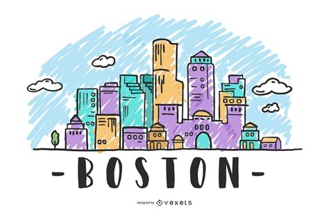 Boston Silhouette Skyline Vector Download