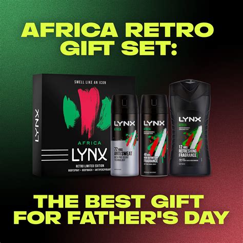 Lynx Africa Retro Limited Edition Trio Anti-Perspirant Deodorant for Men 48 hr Fragrance & Body ...