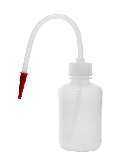 Wash Bottle, 250ml - Polyethylene - Translucent, Unbreakable - Screw ...