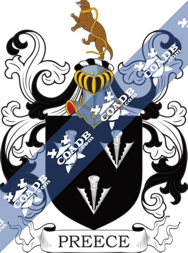 Preece Family Crest, Coat of Arms and Name History