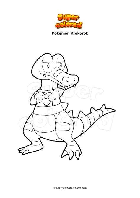 printable krokorok coloring pages pokemon ready for download