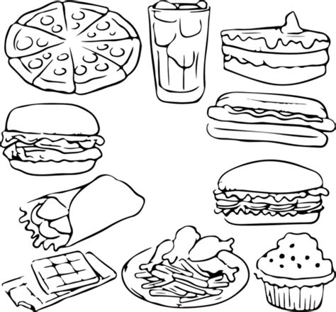 Fast Food coloring page | Free Printable Coloring Pages