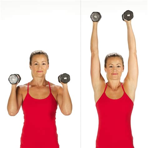 Dumbbell Push Press (Overhead Shoulder Press) | 20-Minute Home CrossFit ...