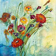 Floral Splash Painting by Cindy Watkins - Fine Art America