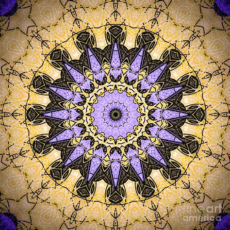 Brushed Gold Purple Mandala Digital Art by Sheila Wenzel - Fine Art America