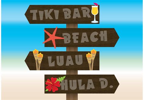 Hawaii Beach Sign Vectors - Download Free Vector Art, Stock Graphics & Images