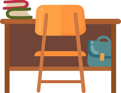 Little student girl sitting in school desk Vector Image - Clip Art Library