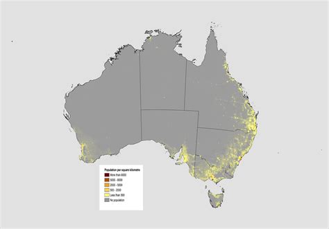 Australian Population Density 2017 | Map, Australia map, Geography