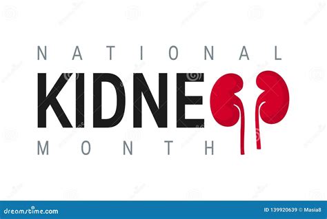 National Kidney Month Concept in Flat Style Stock Vector - Illustration of graphic, banner ...