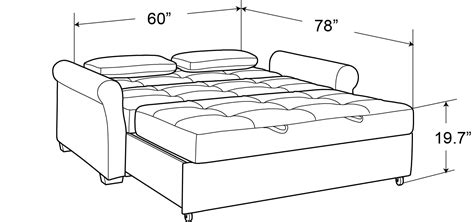 Serta Haiden Convertible Sofa, Lounger and Queen Bed, Gray Fabric ...