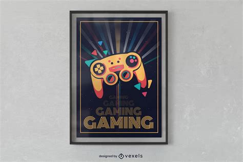 Retro gaming poster template | Poster template, Gaming posters, Custom ...