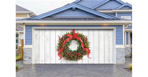 The Holiday Aisle Christmas Wreath Garage Door Banner | Garage Christmas Banner s | POPSUGAR ...