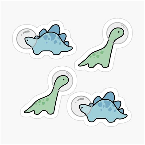 Astronaut Dinosaur Sticker Pack Pattern Sticker by bassoongirl123 | Dinosaur stickers, Preppy ...