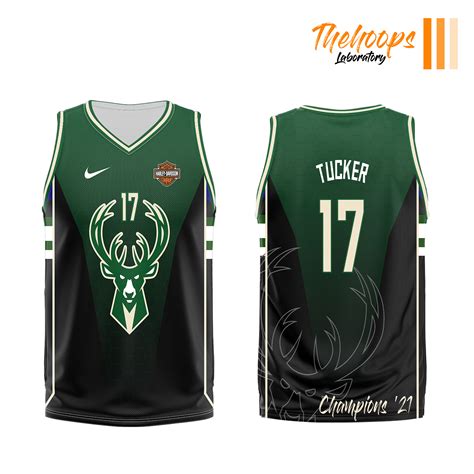 THL NBA Milwaukee Bucks Green Version 2 Champions Jersey Full Sublimated Basketball Jersey ...